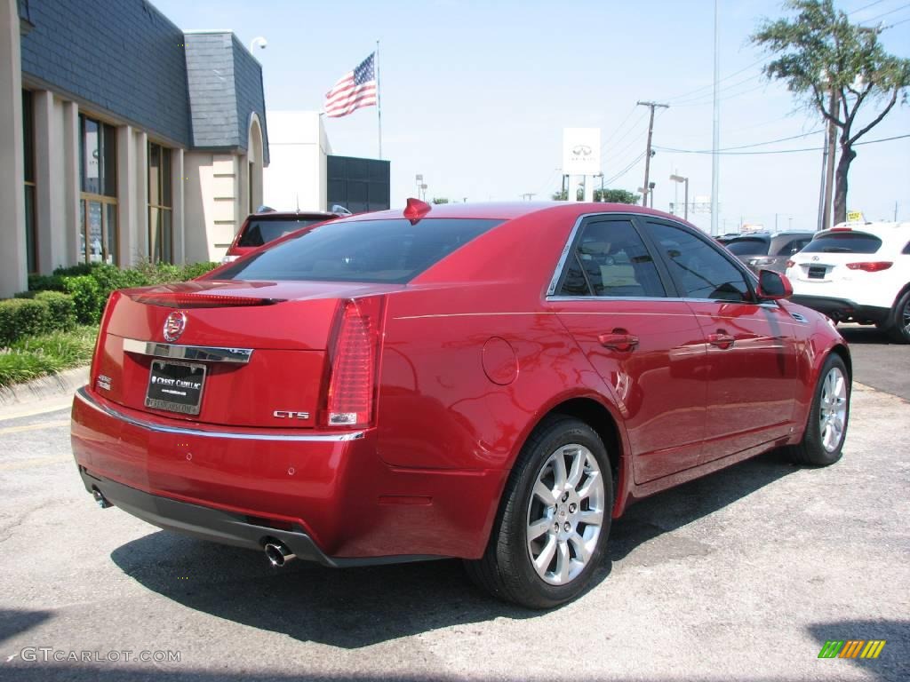 2009 CTS Sedan - Crystal Red / Cashmere/Cocoa photo #6