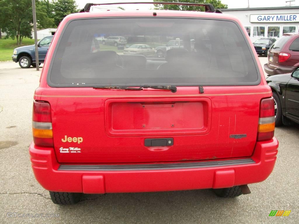 1996 Grand Cherokee Limited 4x4 - Flame Red / Agate photo #4