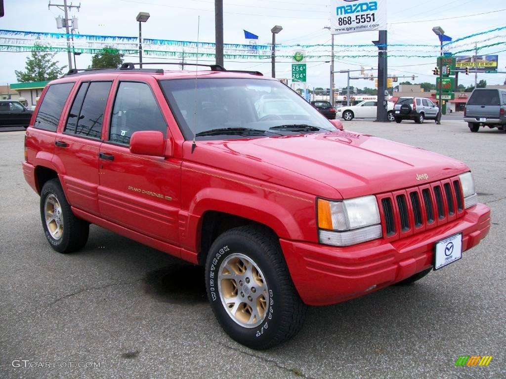 1996 Grand Cherokee Limited 4x4 - Flame Red / Agate photo #7