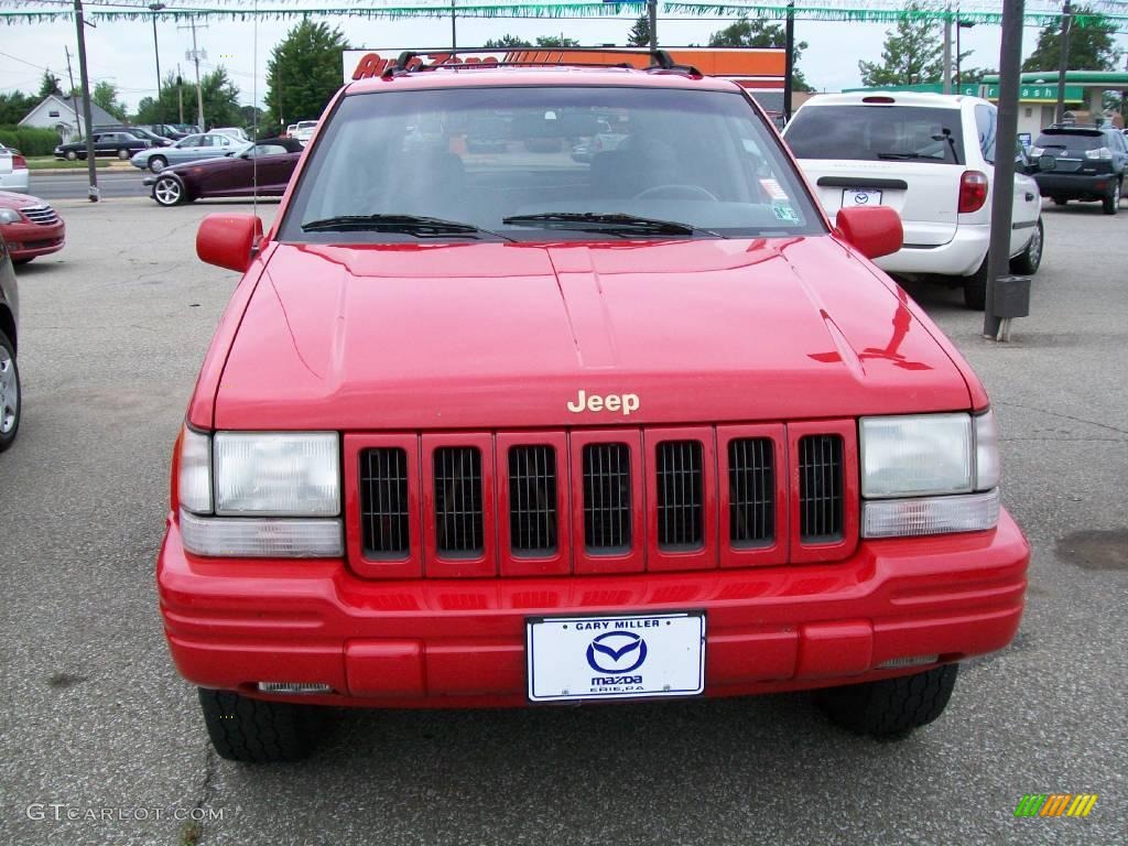 1996 Grand Cherokee Limited 4x4 - Flame Red / Agate photo #9