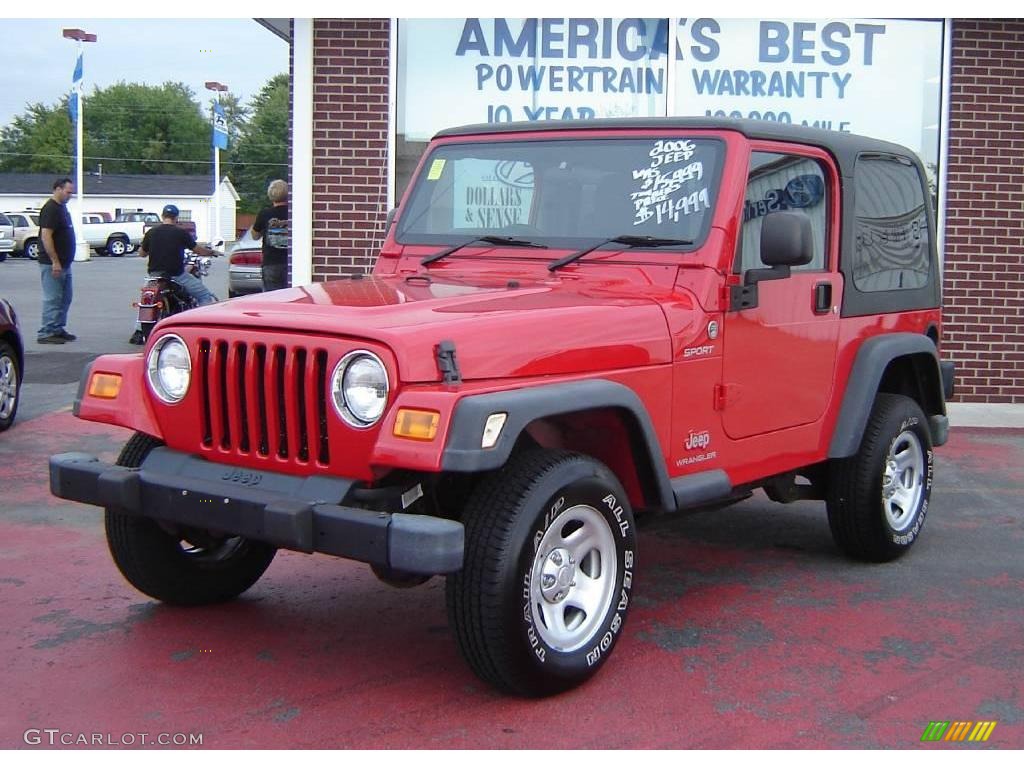 Flame Red Jeep Wrangler