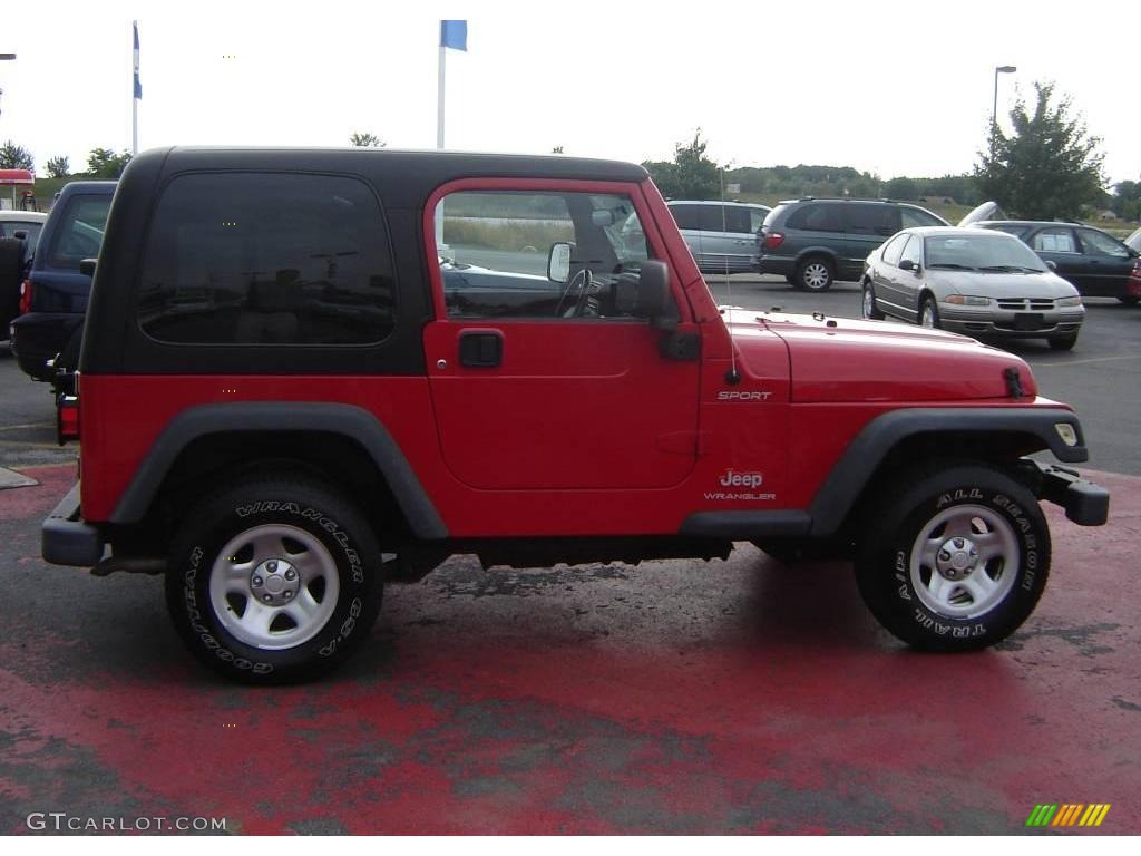 2006 Wrangler Sport 4x4 Right Hand Drive - Flame Red / Dark Slate Gray photo #6