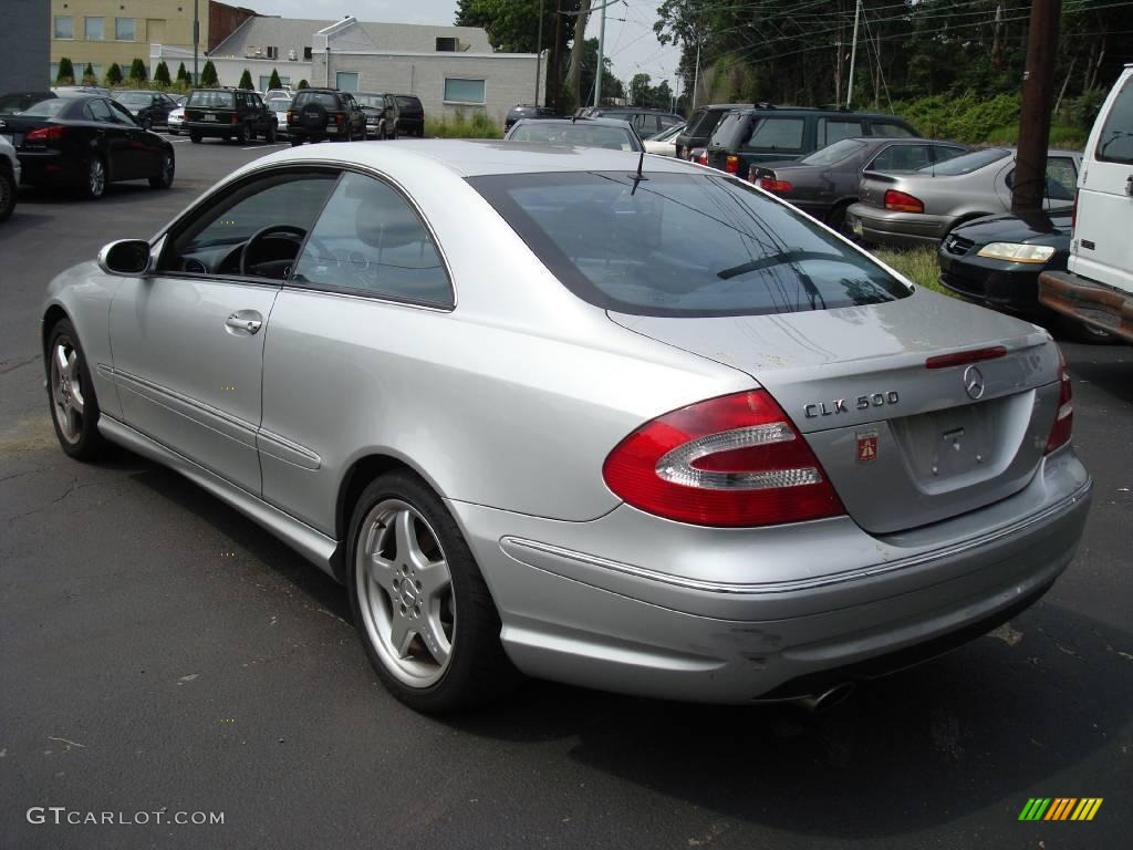 2004 CLK 500 Coupe - Brilliant Silver Metallic / Charcoal photo #9