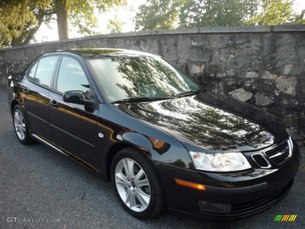 2007 9-3 2.0T Sport Sedan - Black / Black/Gray photo #1