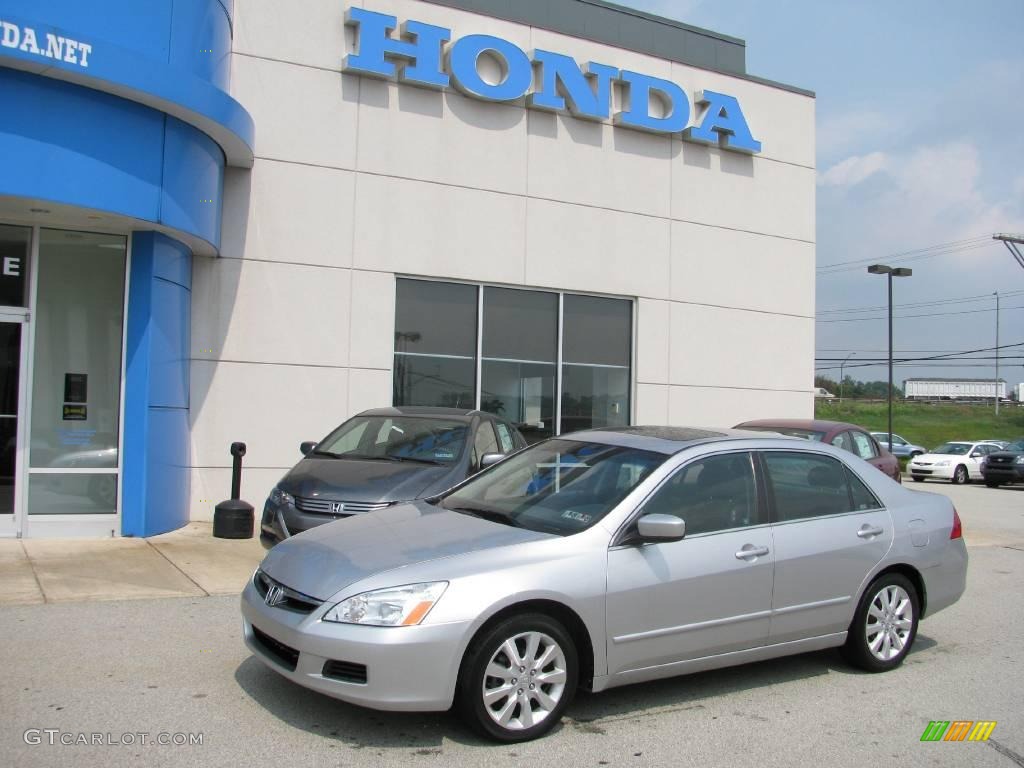 2006 Accord EX-L V6 Sedan - Alabaster Silver Metallic / Black photo #1