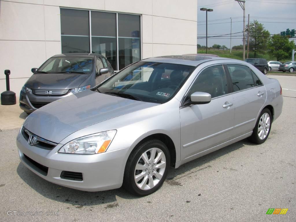 2006 Accord EX-L V6 Sedan - Alabaster Silver Metallic / Black photo #2