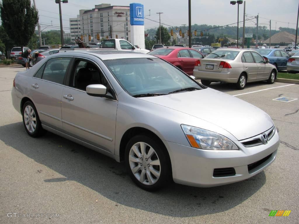 2006 Accord EX-L V6 Sedan - Alabaster Silver Metallic / Black photo #7