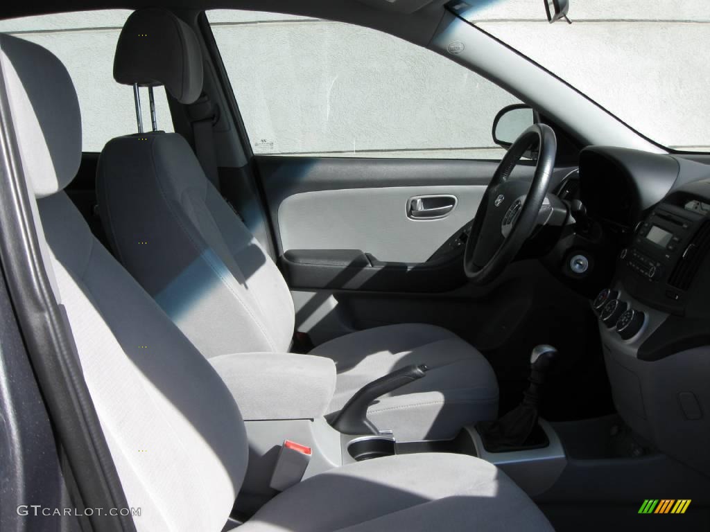 2008 Elantra SE Sedan - Carbon Gray Metallic / Gray photo #6