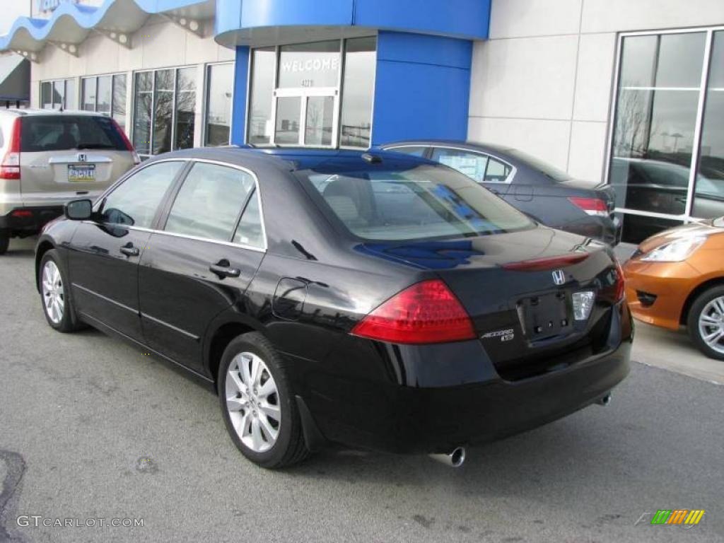 2007 Accord EX-L Sedan - Nighthawk Black Pearl / Black photo #4