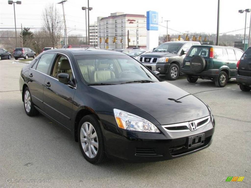 2007 Accord EX-L Sedan - Nighthawk Black Pearl / Black photo #5