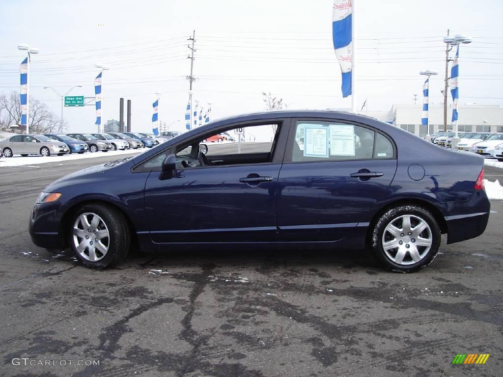 2006 Civic LX Sedan - Royal Blue Pearl / Gray photo #2