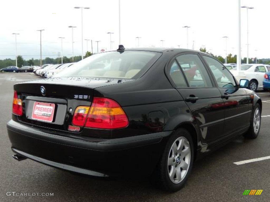 2004 3 Series 325i Sedan - Jet Black / Sand photo #5