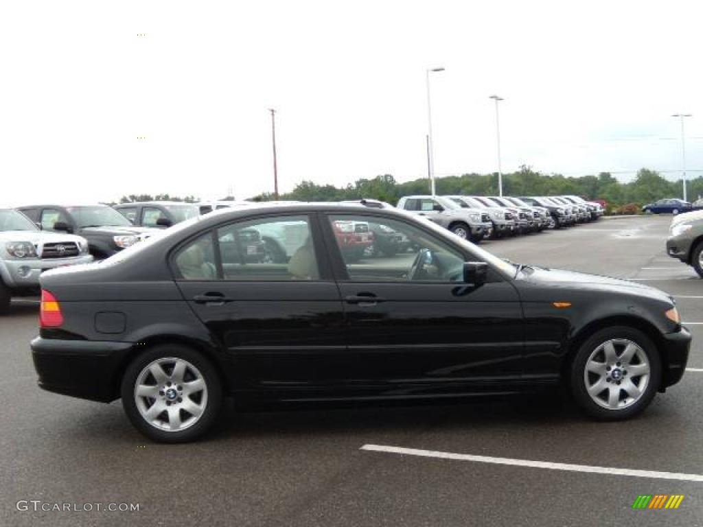 2004 3 Series 325i Sedan - Jet Black / Sand photo #6