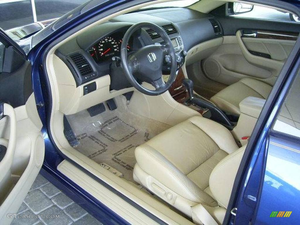 2006 Accord EX-L Coupe - Sapphire Blue Pearl / Ivory photo #24