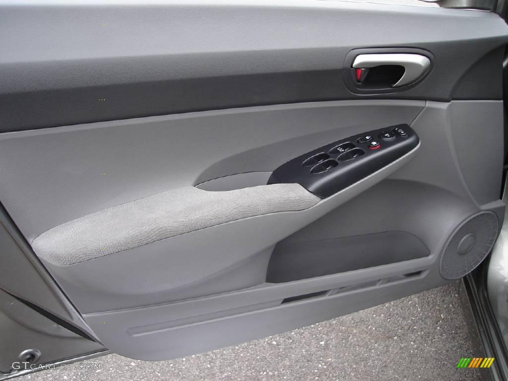 2006 Civic LX Sedan - Galaxy Gray Metallic / Gray photo #18