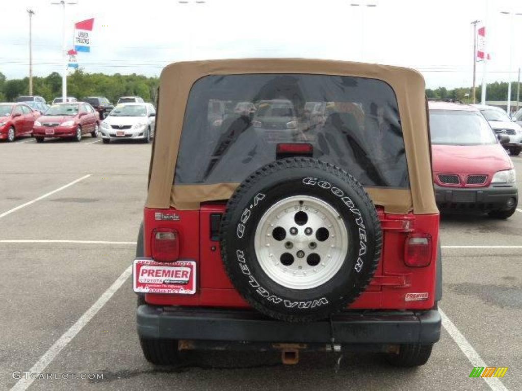 1999 Wrangler Sport 4x4 - Flame Red / Camel photo #4