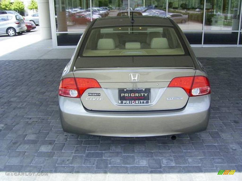 2007 Civic Hybrid Sedan - Galaxy Gray Metallic / Ivory photo #3