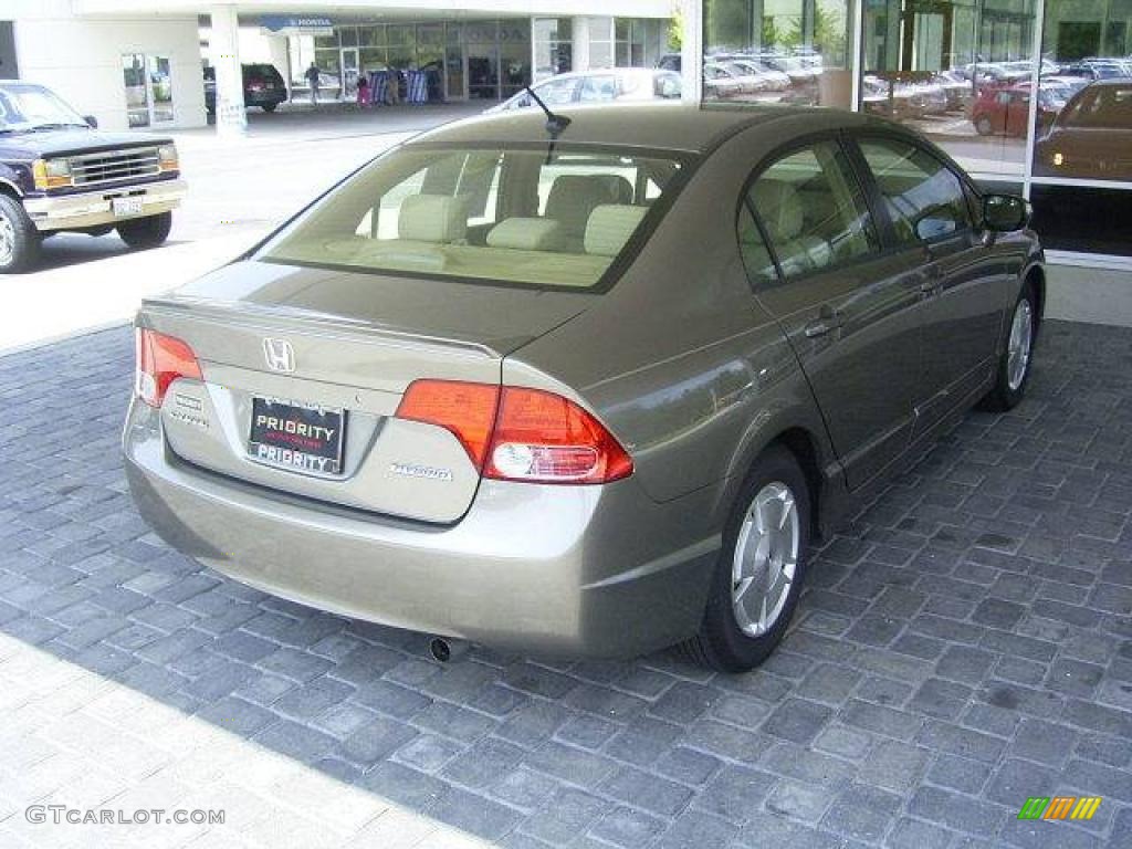 2007 Civic Hybrid Sedan - Galaxy Gray Metallic / Ivory photo #5