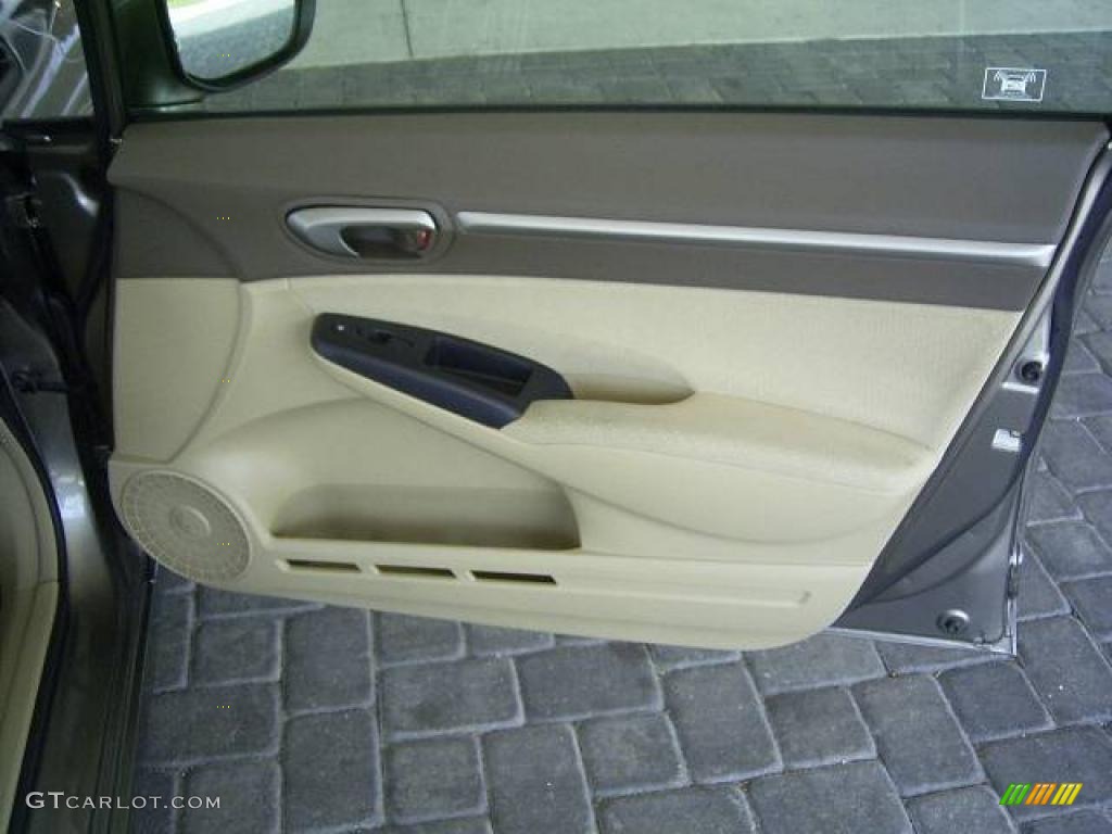 2007 Civic Hybrid Sedan - Galaxy Gray Metallic / Ivory photo #13