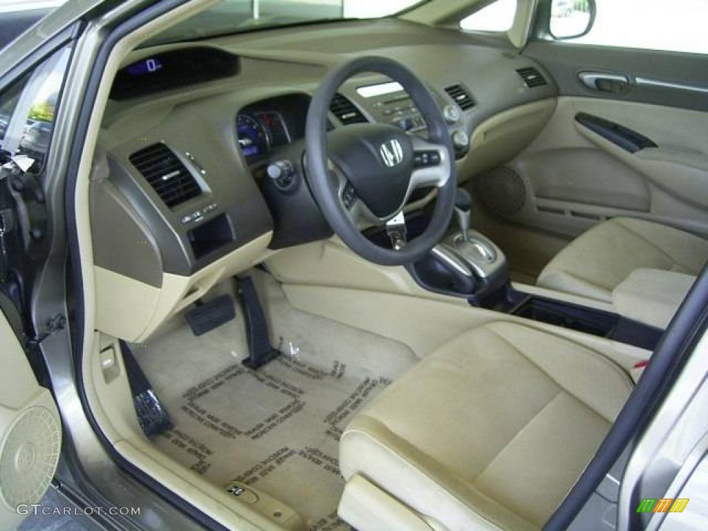 2007 Civic Hybrid Sedan - Galaxy Gray Metallic / Ivory photo #25