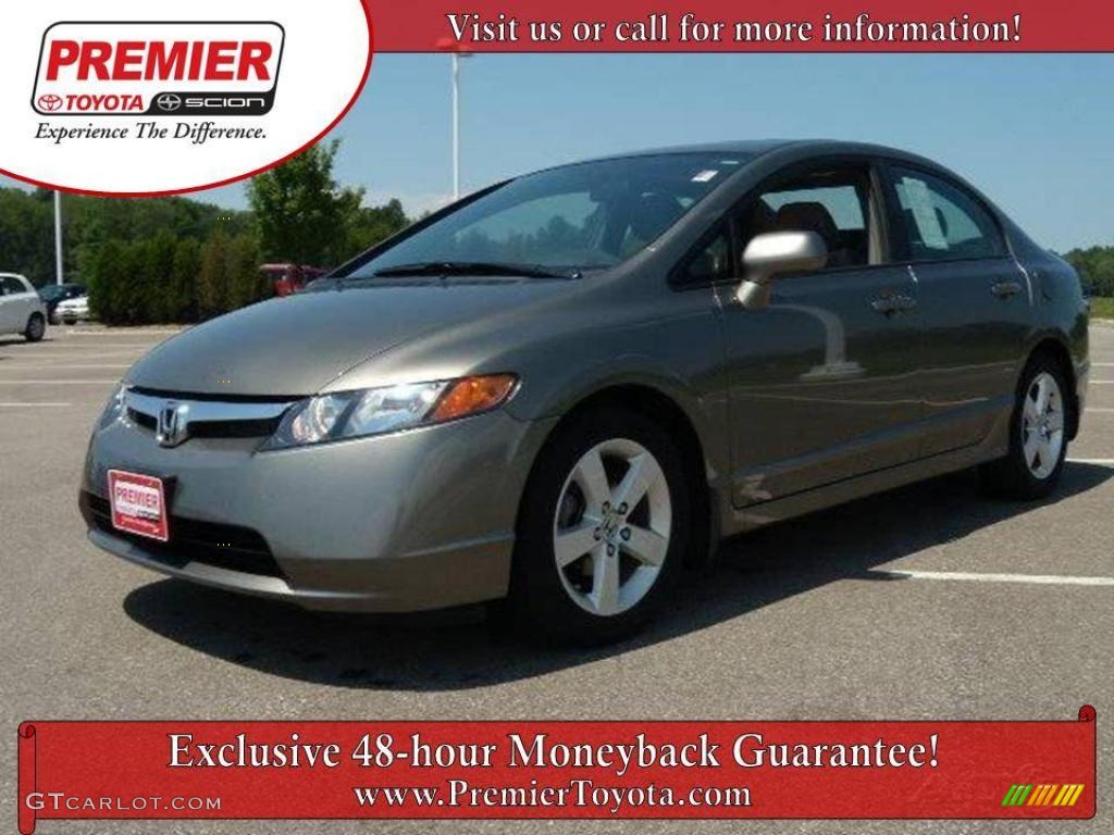 2008 Civic EX Sedan - Galaxy Gray Metallic / Gray photo #1