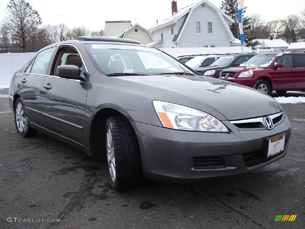2006 Accord EX-L V6 Sedan - Carbon Bronze Pearl / Ivory photo #7