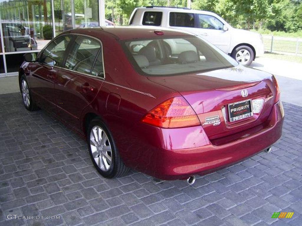2006 Accord EX-L V6 Sedan - Redondo Red Pearl / Gray photo #2