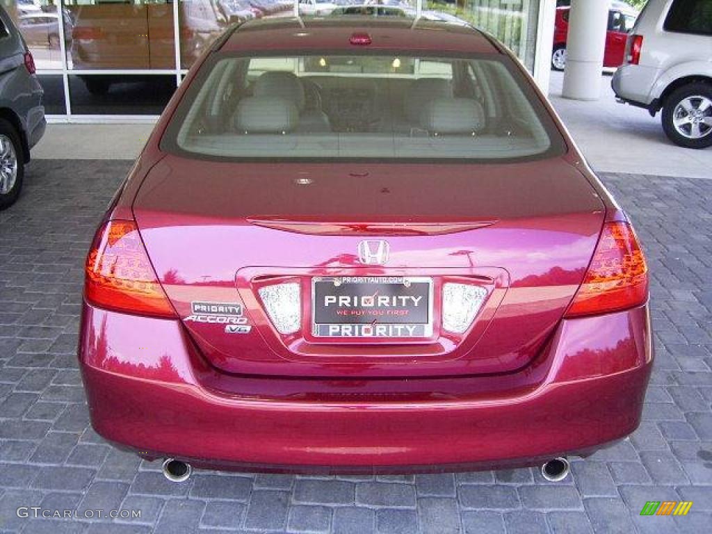 2006 Accord EX-L V6 Sedan - Redondo Red Pearl / Gray photo #3