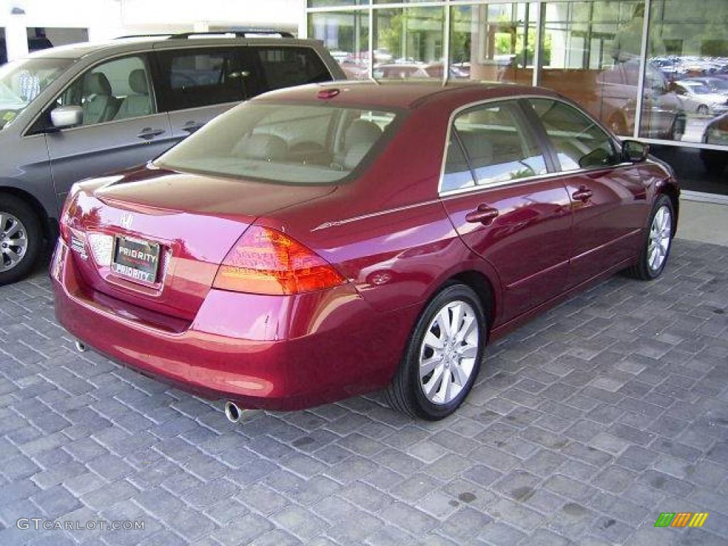 2006 Accord EX-L V6 Sedan - Redondo Red Pearl / Gray photo #4