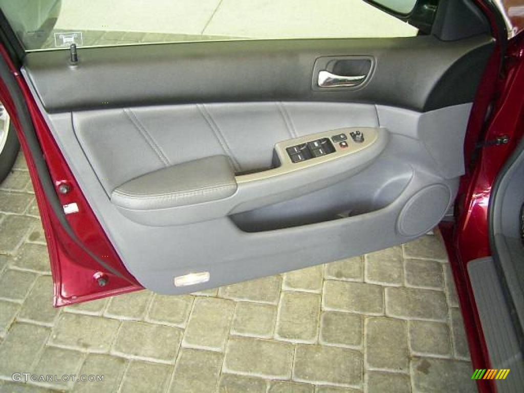 2006 Accord EX-L V6 Sedan - Redondo Red Pearl / Gray photo #7