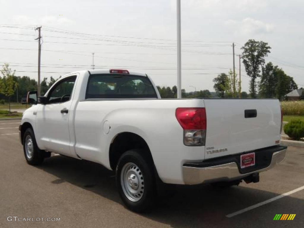 2008 Tundra Regular Cab - Super White / Graphite Gray photo #3