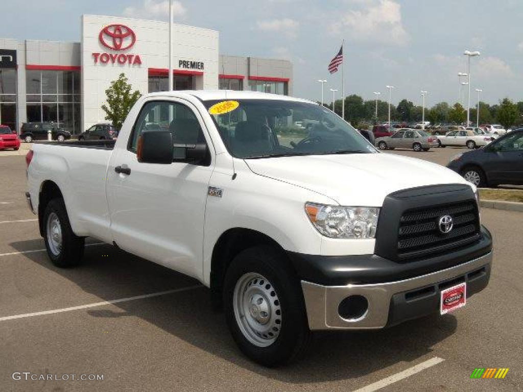 2008 Tundra Regular Cab - Super White / Graphite Gray photo #7