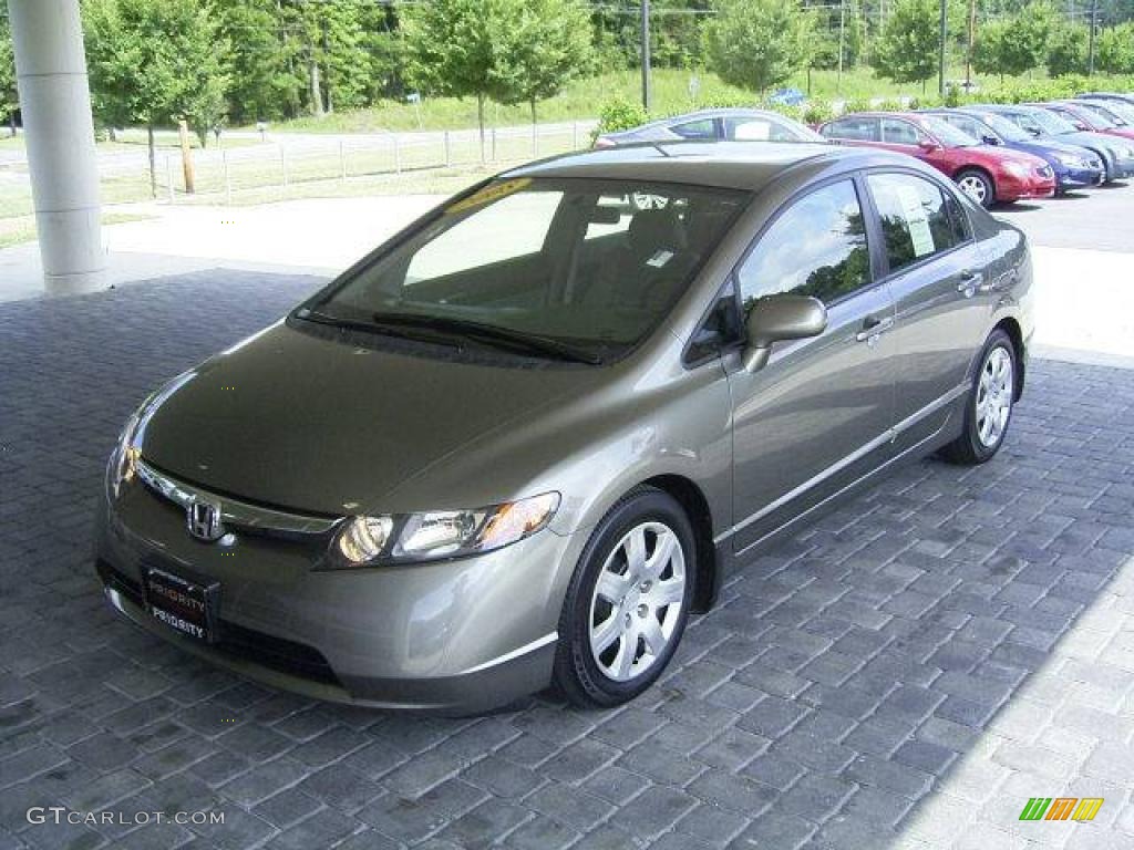 2008 Civic LX Sedan - Galaxy Gray Metallic / Gray photo #1