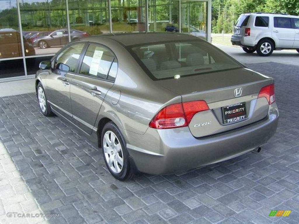 2008 Civic LX Sedan - Galaxy Gray Metallic / Gray photo #2