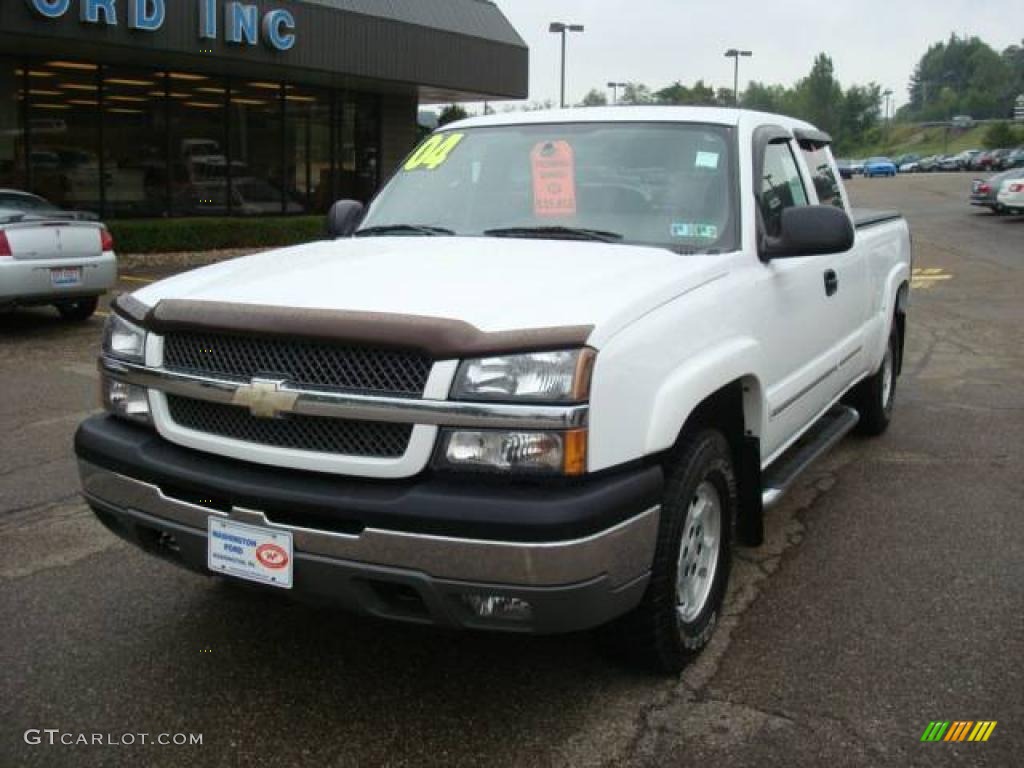 2004 Silverado 1500 Z71 Extended Cab 4x4 - Summit White / Dark Charcoal photo #8