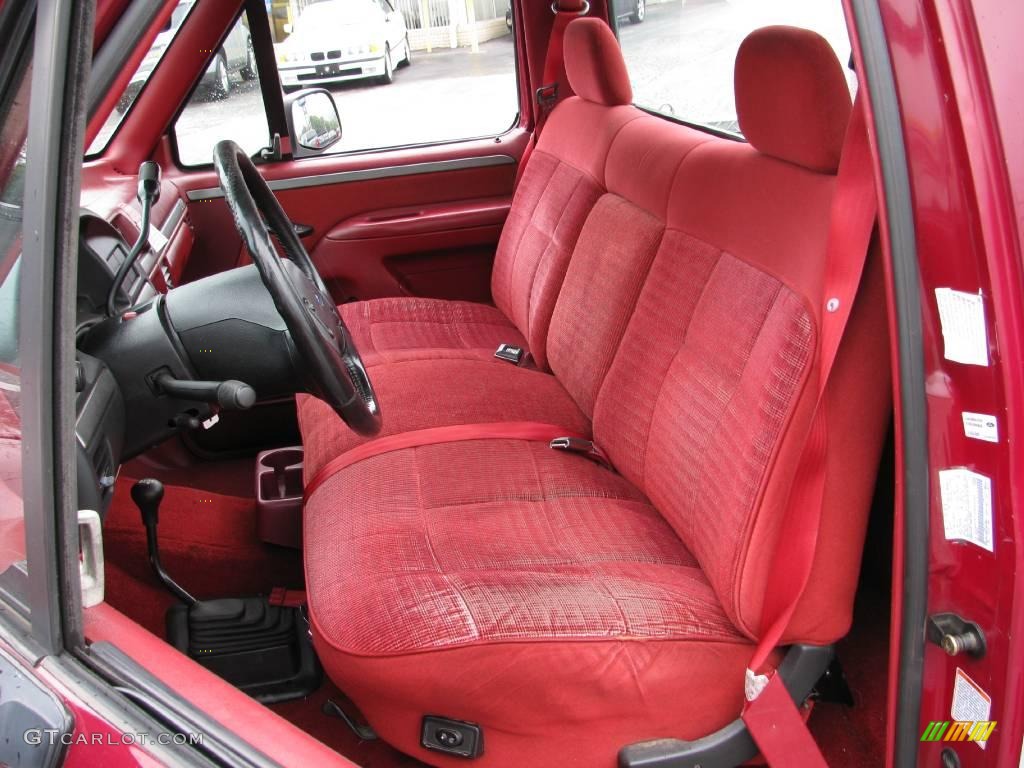 1993 F150 XLT Regular Cab 4x4 - Medium Cabernet / Red photo #20