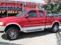 1997 Bright Red Ford F150 Lariat Extended Cab 4x4  photo #24