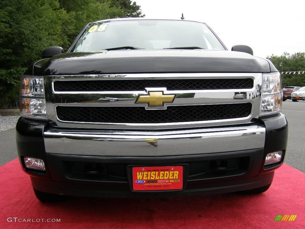 2008 Silverado 1500 LT Extended Cab 4x4 - Black / Ebony photo #2