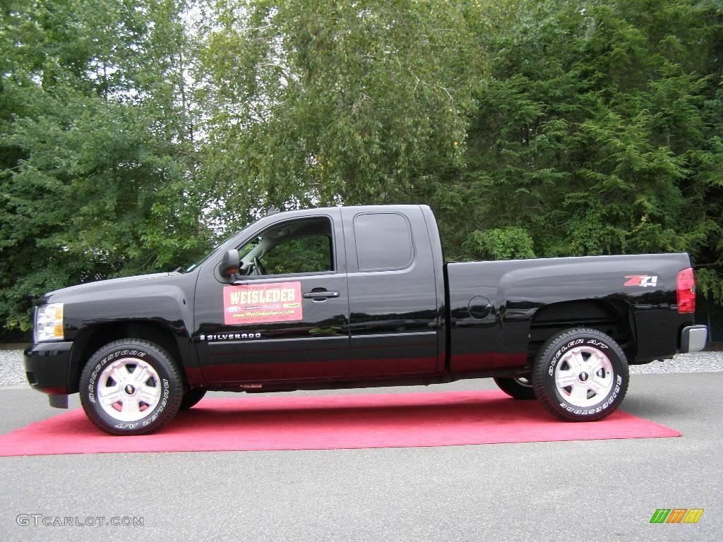 2008 Silverado 1500 LT Extended Cab 4x4 - Black / Ebony photo #4