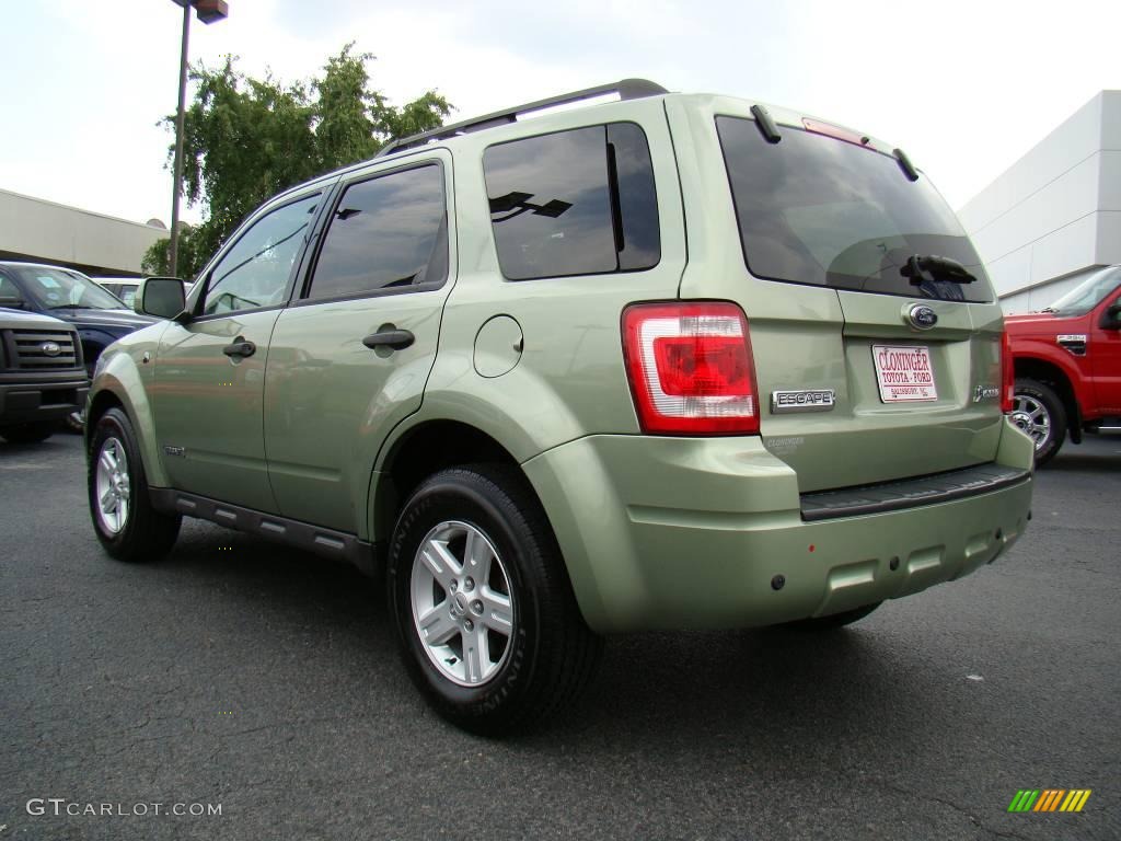 2008 Escape Hybrid 4WD - Kiwi Green Metallic / Stone photo #27