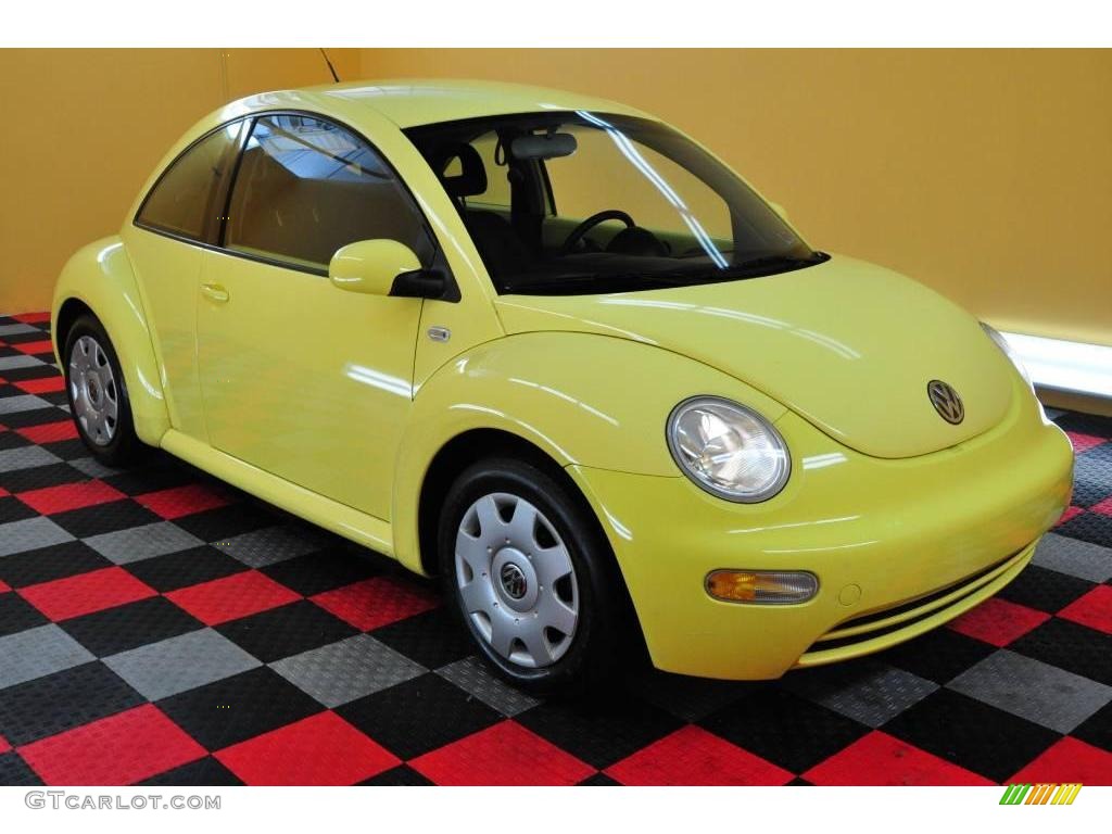2001 New Beetle GL Coupe - Yellow / Black photo #1