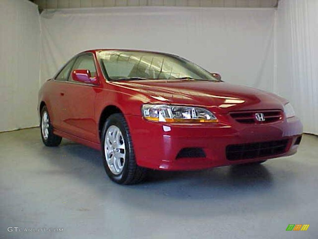 2001 Accord EX V6 Coupe - San Marino Red / Ivory photo #4