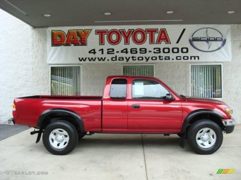 2003 Tacoma Xtracab 4x4 - Impulse Red Pearl / Charcoal photo #1