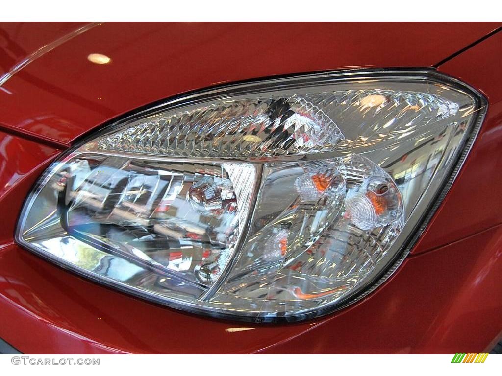 2009 Rio LX Sedan - Tropical Red / Gray photo #6