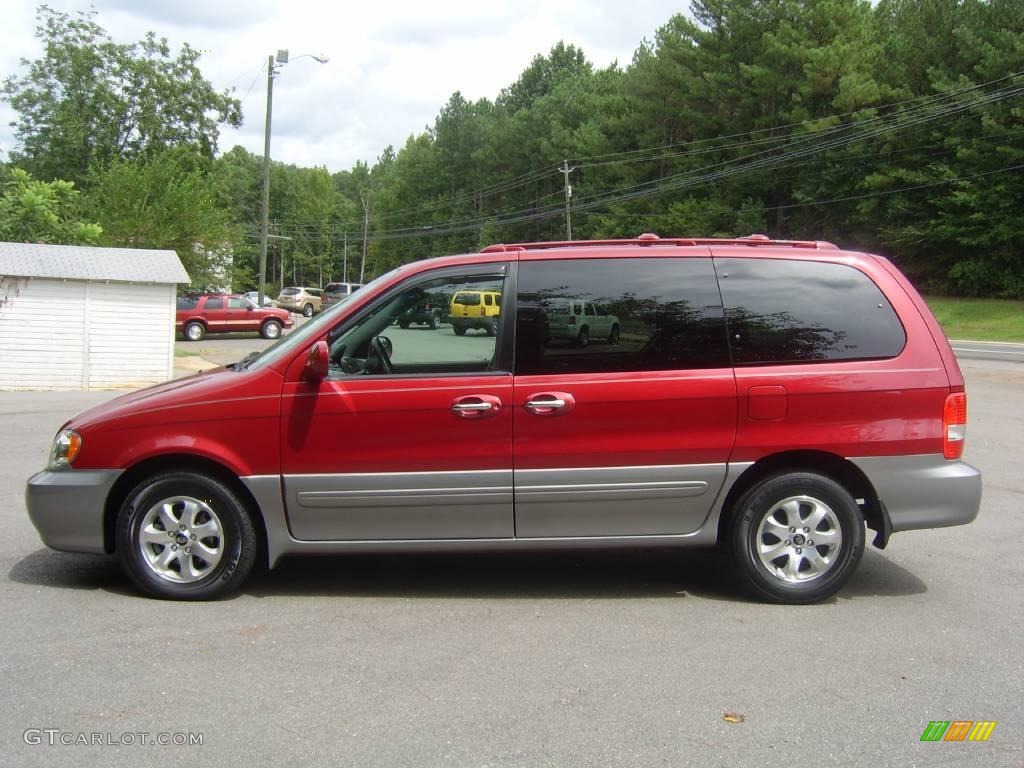 2005 Sedona EX - Ruby Red Metallic / Gray photo #2