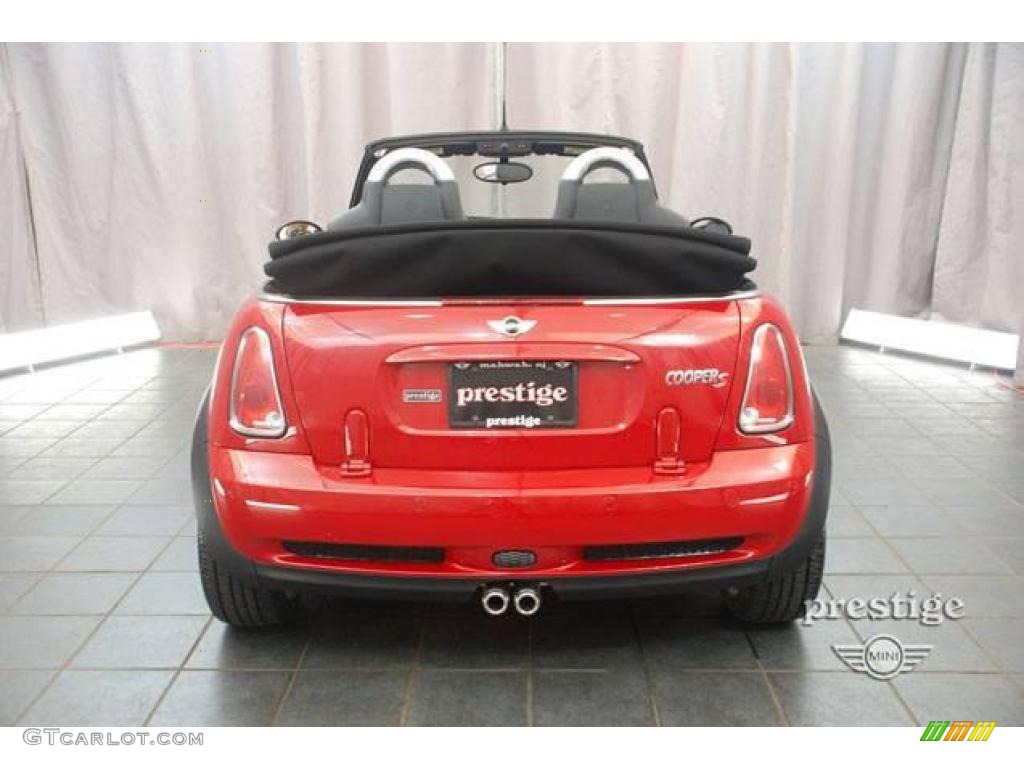 2005 Cooper S Convertible - Chili Red / Panther Black photo #2