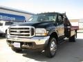 Black - F450 Super Duty XLT Regular Cab 4x4 Chassis Stake Truck Photo No. 2