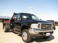 Black - F450 Super Duty XLT Regular Cab 4x4 Chassis Stake Truck Photo No. 3