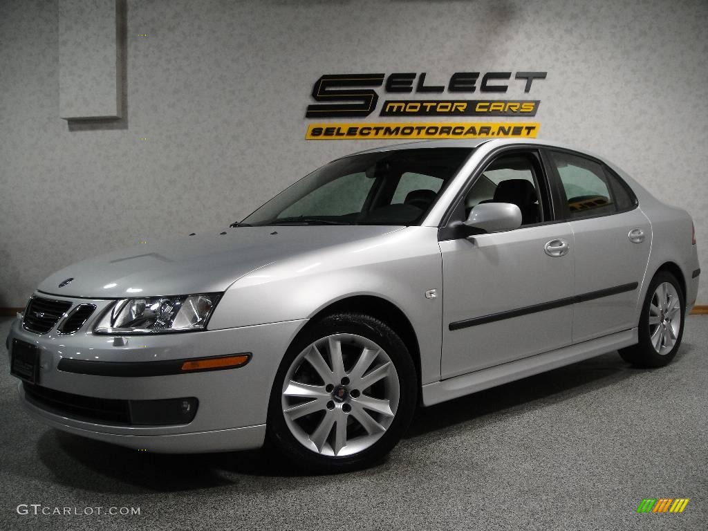 2007 9-3 2.0T Sport Sedan - Silver Metallic / Black/Gray photo #1