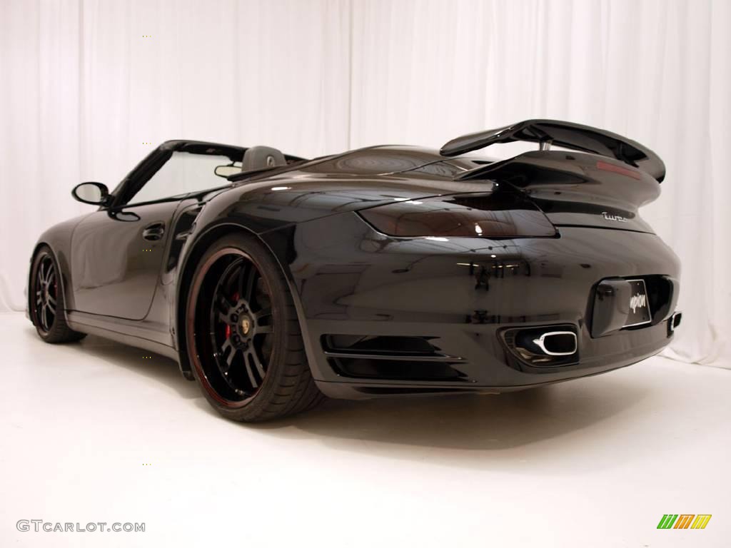 Black 2008 Porsche 911 Turbo Cabriolet Exterior Photo #17026553
